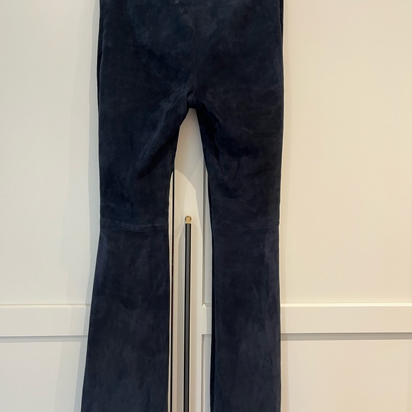 Wes Gordon - Lambskin Suede Pants - Navy (Size 8) - Picture 4 of 7